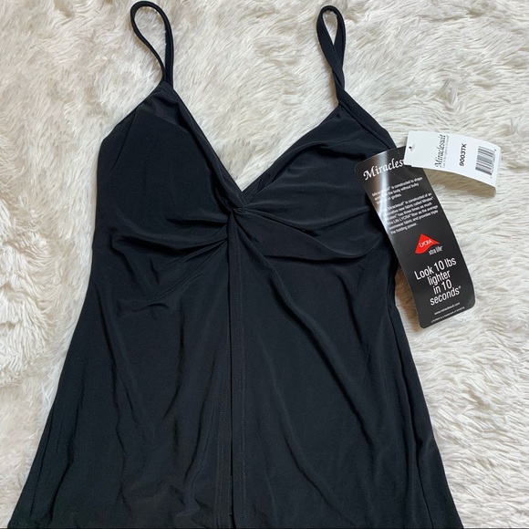 COPY - Miraclesuit love knot charcoal underwire tankini - Picture 3 of 9